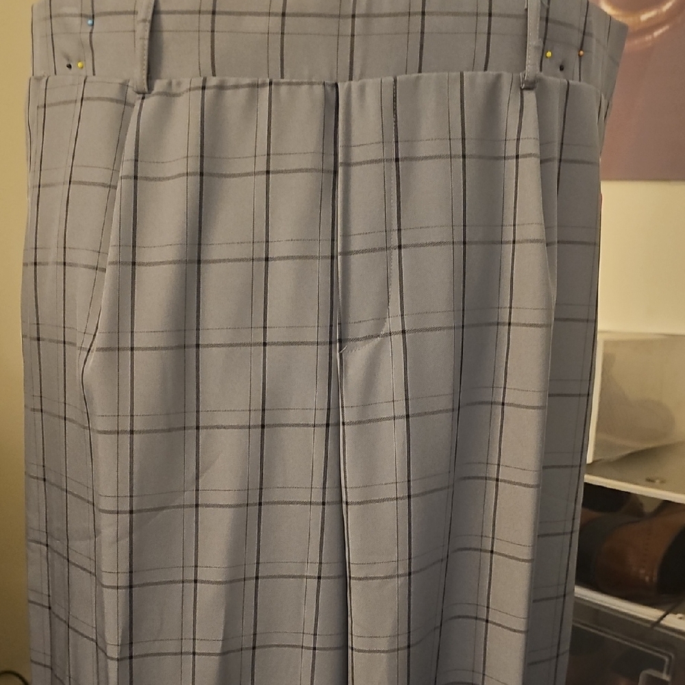 Women Harper Gray Checkered Pants